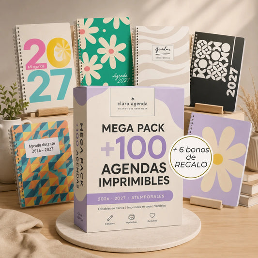 Mega Pack +100 Agendas Imprimibles + 6 Regalos